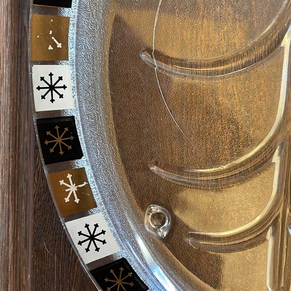 Vintage MCM Inland Glass Atomic Starburst Footed Meat Serving Platter. - Picture 6 of 6